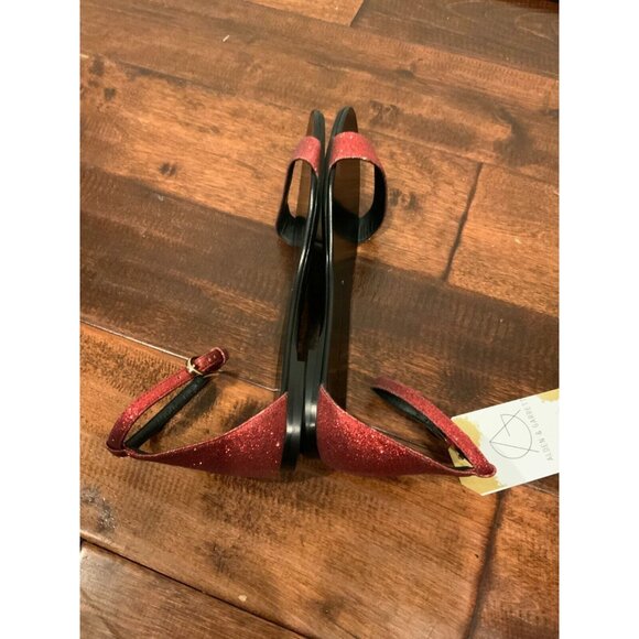 Stella Luna Red Glitter Strap Sandals, Size 7 (US) 37 (IT) NEW! - Picture 8 of 8